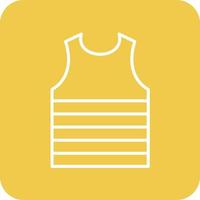 Tank Top Line Round Corner Background Icons vector