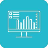 Graphical Representation Line Round Corner Background Icons vector