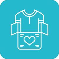Clothes Donation Line Round Corner Background Icons vector