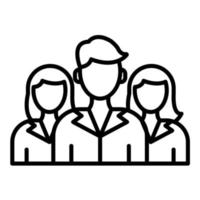 Customer Family Line Icon vector