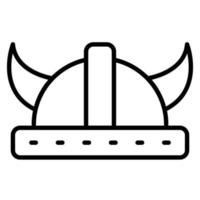 icono de la línea del trono vikingo vector