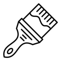 Paint Brush Line Icon vector