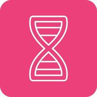 DNA Line Round Corner Background Icons vector