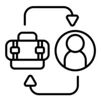 B2C Line Icon vector