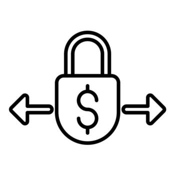 Fixed Asset Line Icon vector