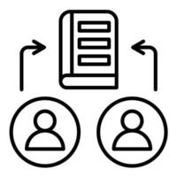 Combined Study Line Icon vector