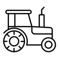 icono de línea de tractor vector
