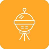 Space Probe Line Round Corner Background Icons vector