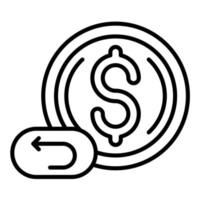 Refund Line Icon vector