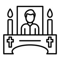icono de línea de altar vector