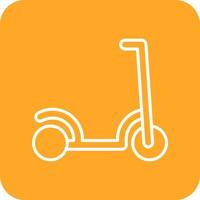 línea de scooter iconos de fondo de esquina redonda vector