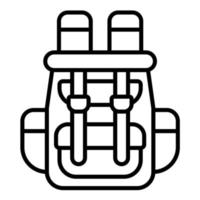 Backpack Line Icon vector