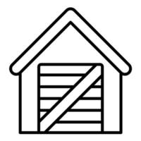 Garden Shed Line Icon vector