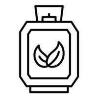 Biogas Cylinder Line Icon vector