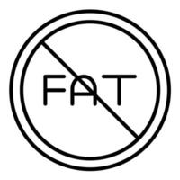 Low Fat Diet Line Icon vector