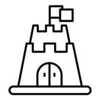 Castle Toy Line Icon vector