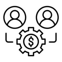 Crowdfunding Line Icon vector