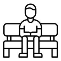 Loneliness Line Icon vector