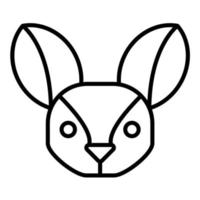 Fennec Fox Line Icon vector