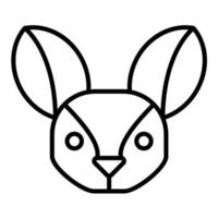 Fennec Fox Line Icon vector