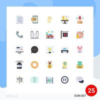 Stock Vector Icon Pack of 25 Line Signs and Symbols for coins money user business thinking Editable Vector Design Elements