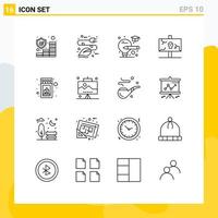 16 Creative Icons Modern Signs and Symbols of box old eco holiday easter Editable Vector Design Elements