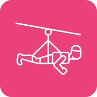 iconos de fondo de esquina redonda de línea zipline vector