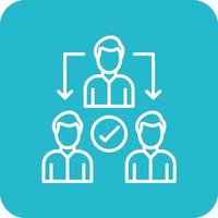 Delegate Line Round Corner Background Icons vector