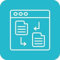 Data Transfer Line Round Corner Background Icons vector