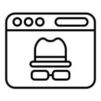 Black Hat Line Icon vector