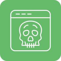 Malware Line Round Corner Background Icons vector