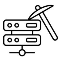 Data Mining Line Icon vector