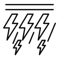 Lightning Line Icon vector