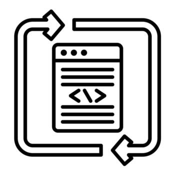 No Code Development Platform Line Icon vector