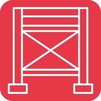 Scaffolding Line Round Corner Background Icons vector