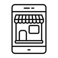 Electronics Shop Line Icon vector