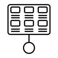 Storyboard Line Icon vector