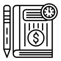 Accrual Accounting Line Icon vector