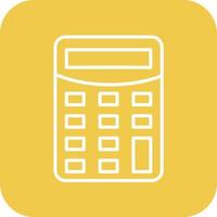 Calculator Line Round Corner Background Icons vector