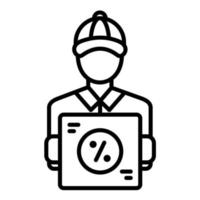 Discount Courier Line Icon vector