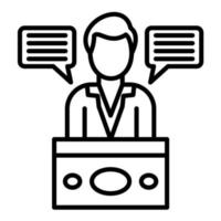 Speech Line Icon vector