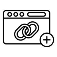 Backlinks Line Icon vector