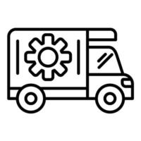 Plumber Van Line Icon vector