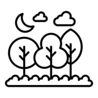 Rainforest Line Icon vector