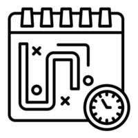 Planning Line Icon vector