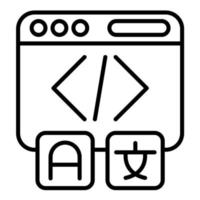 Hreflang Tag Line Icon vector