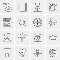 16 Universal Business Icons Vector Creative Icon Illustration to use in web and Mobile Related project