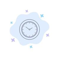 reloj de tiempo minutos temporizador icono azul sobre fondo de nube abstracta vector