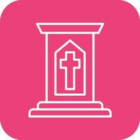 Pulpit Line Round Corner Background Icons vector