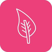 Leaf Line Round Corner Background Icons vector